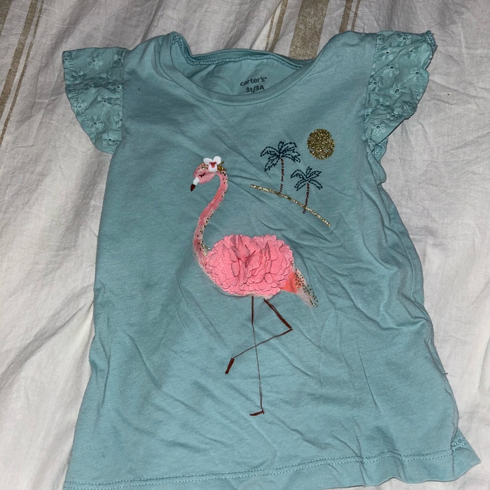 Carter's Teal Flamingo Tee